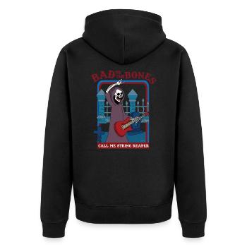 Bad To The Bones - Appelez-moi String Reaper - Veste à capuche bio Premium Unisexe - noir - Dos - Nico (187cm)