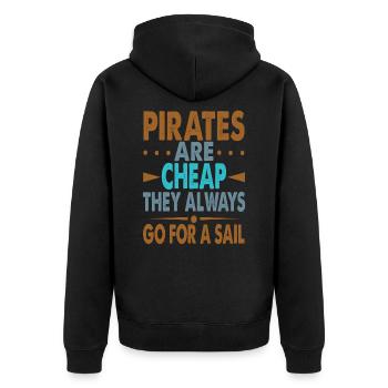 Les pirates sont bon marché - Funny Dad Jokes - Plage - Veste à capuche bio Premium Unisexe - noir - Dos - Nico (187cm)