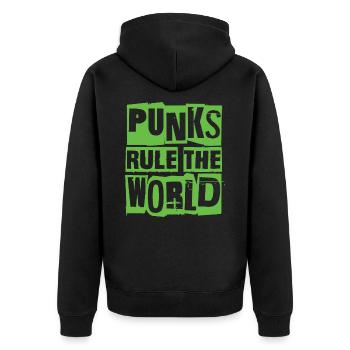 Punks Rule The World - Gothique - Concert - Grunge - Veste à capuche bio Premium Unisexe - noir - Dos - Nico (187cm)