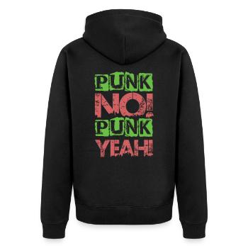 Punk Non! Punk oui ! - Gothique - Concert - Goth - Fu - Veste à capuche bio Premium Unisexe - noir - Dos - Nico (187cm)