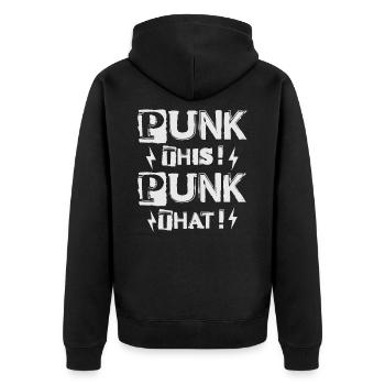 Punk Ça! Punk ça ! - Gothique - Gothique - Concert - Veste à capuche bio Premium Unisexe - noir - Dos - Nico (187cm)