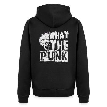 What The Punk - Gothique - Goth - Concert - Drôle - Veste à capuche bio Premium Unisexe - noir - Dos - Nico (187cm)