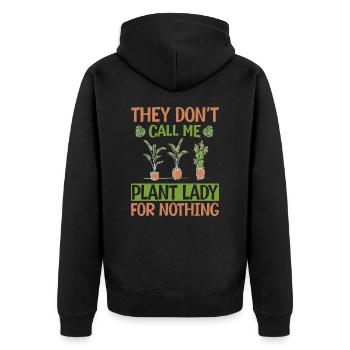 Ils ne m’appellent pas Plant Lady For Nothing - Plantes - Veste à capuche bio Premium Unisexe - noir - Dos - Nico (187cm)