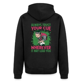 Faites toujours confiance à votre signal partout où il peut vous mener - P - Veste à capuche bio Premium Unisexe - noir - Dos - Nico (187cm)