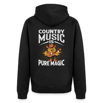 Country Music Is Pure Magic - Concerts - Musician - Unisex Premium Organic Zip Hoodie - black - Back - Nico (187cm)