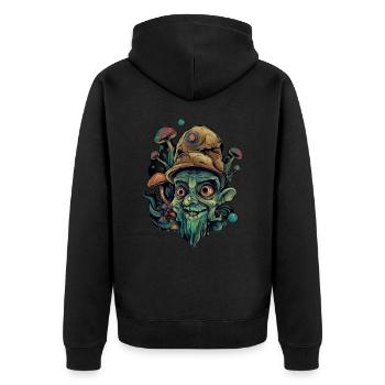 Bouffon Trippy - Veste à capuche bio Premium Unisexe - noir - Dos - Nico (187cm)