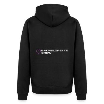Bachelorette Crew - Unisex Premium Bio Zip Hoodie - Schwarz - Hinten - Nico (187cm)