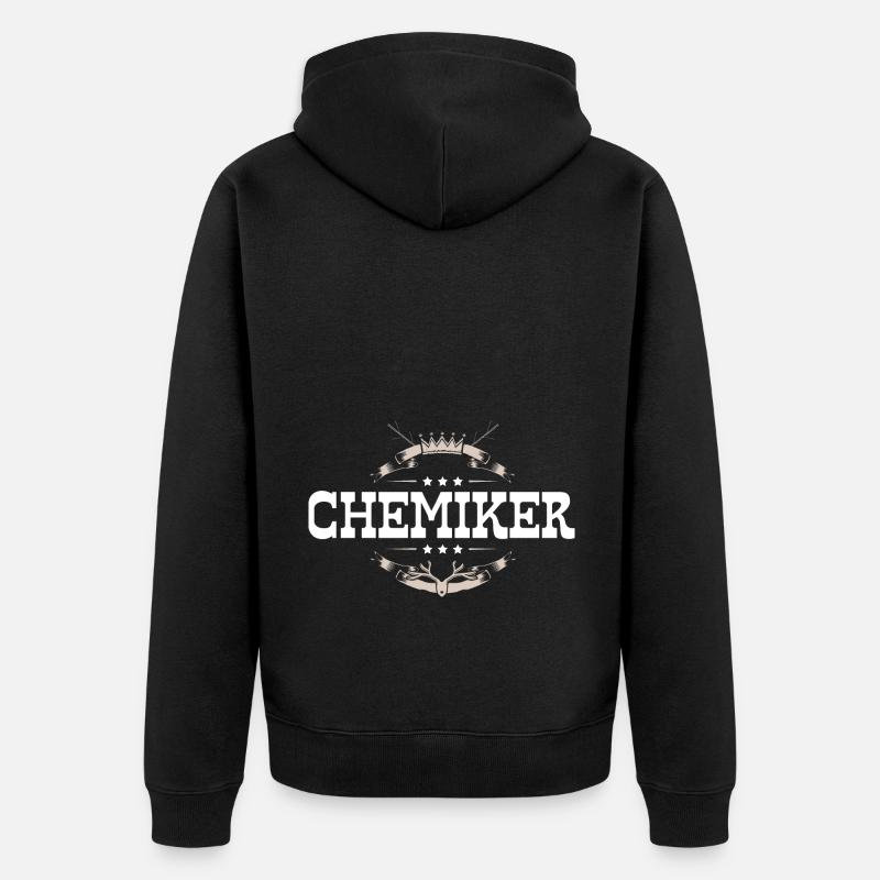 Chemiker Beruf - Unisex Premium Bio Zip Hoodie - Schwarz