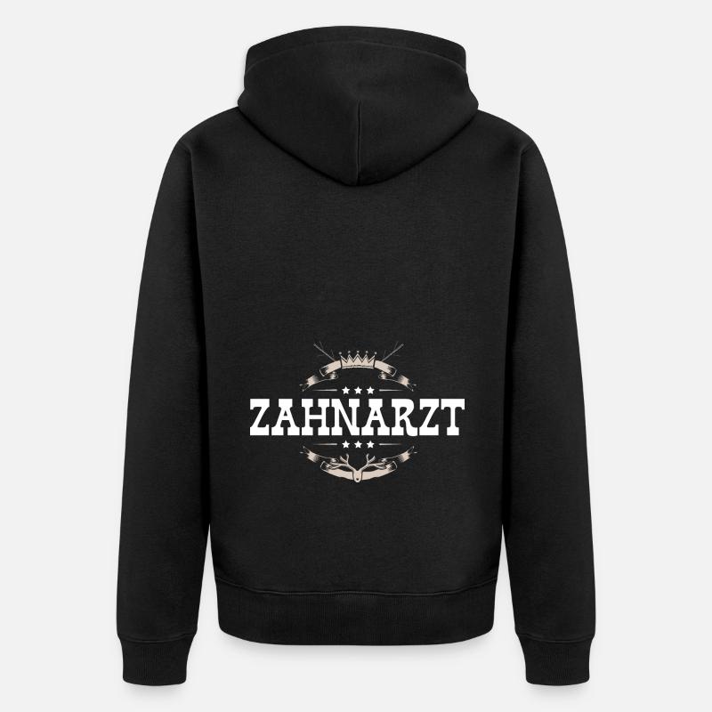 Zahnarzt Beruf - Unisex Premium Bio Zip Hoodie - Schwarz