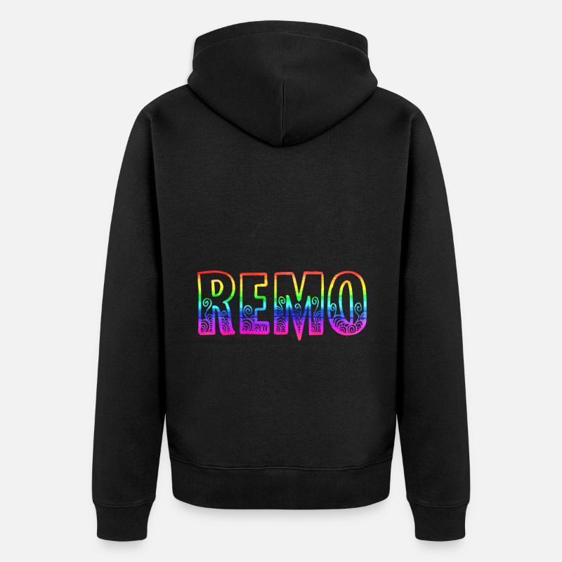 remo rs arc-en-ciel - Veste à capuche bio Premium Unisexe - noir