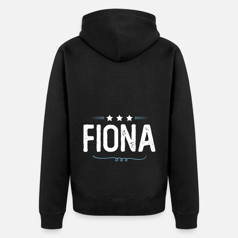 Fiona - Unisex Premium Bio Zip Hoodie - Schwarz