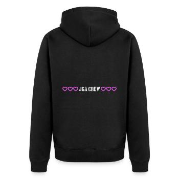 Jga Crew Junggesellinnenabschied - Unisex Premium Bio Zip Hoodie - Schwarz - Hinten - Nico (187cm)