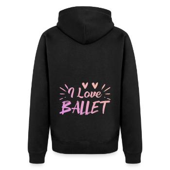 J’adore le ballet - Veste à capuche bio Premium Unisexe - noir - Dos - Nico (187cm)