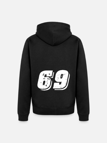 Symbole numérique 69 - Veste à capuche bio Premium Unisexe - noir