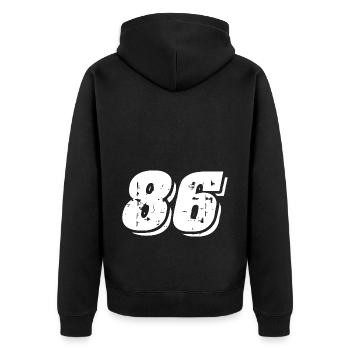 Symbole numérique 86 - Veste à capuche bio Premium Unisexe - noir - Dos - Nico (187cm)