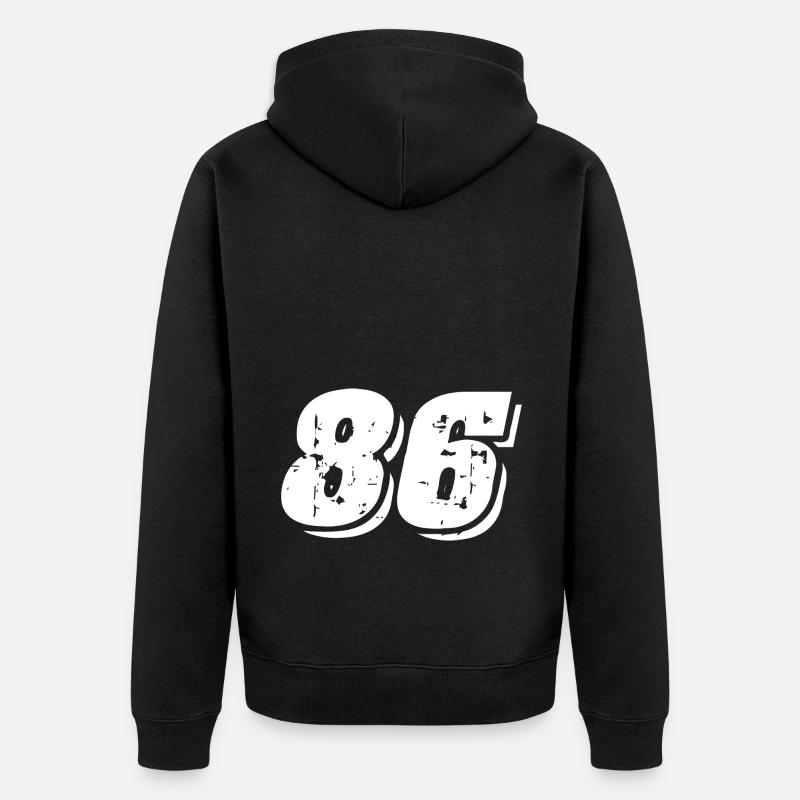 Symbole numérique 86 - Veste à capuche bio Premium Unisexe - noir
