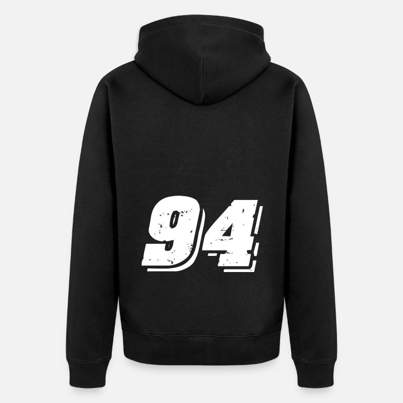 Symbole numérique 94 - Veste à capuche bio Premium Unisexe - noir