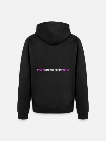 Dancing Crew Hearts - Unisex Premium Organic Zip Hoodie - black