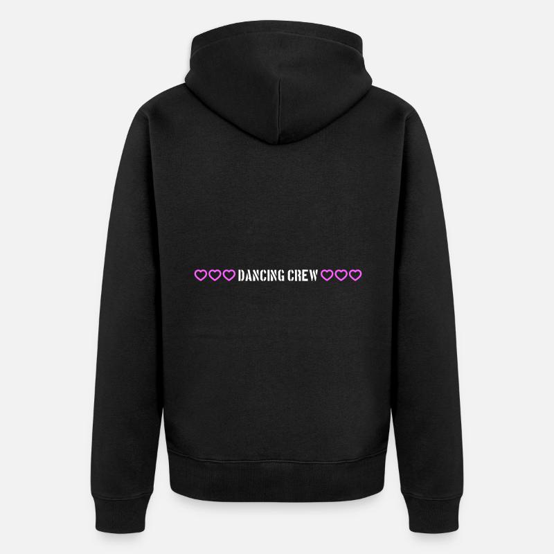 dancing crew herzchen - Unisex Premium Bio Zip Hoodie - Schwarz