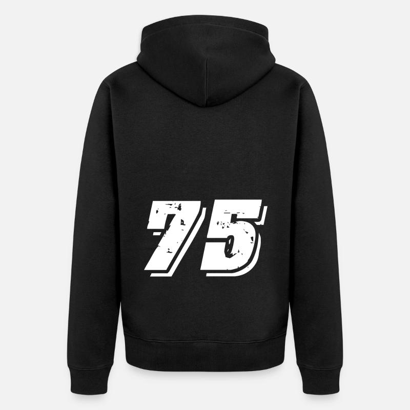 Symbole numérique 75 - Veste à capuche bio Premium Unisexe - noir