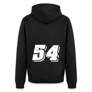 Symbole numérique 54 - Veste à capuche bio Premium Unisexe - noir - Dos - Nico (187cm)