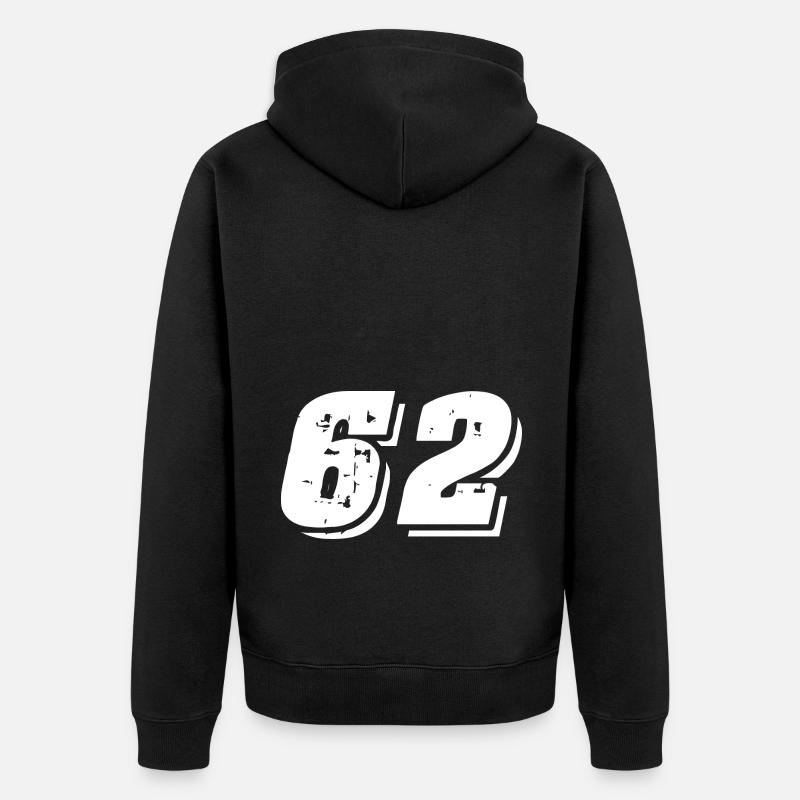 Symbole numérique 62 - Veste à capuche bio Premium Unisexe - noir