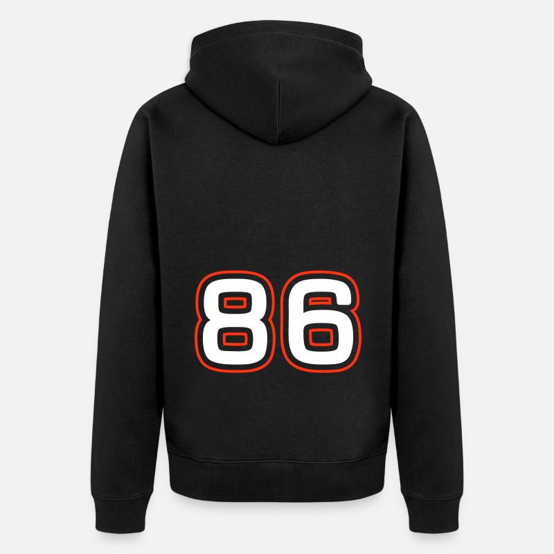 Symbole numérique 86 - Veste à capuche bio Premium Unisexe - noir
