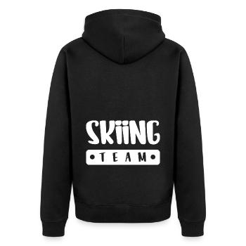 Équipe de ski - Veste à capuche bio Premium Unisexe - noir - Dos - Nico (187cm)