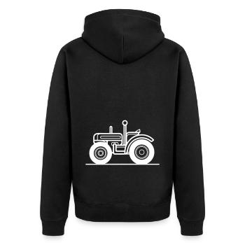 Tracteur Farmer Symbole Farmer - Veste à capuche bio Premium Unisexe - noir - Dos - Nico (187cm)
