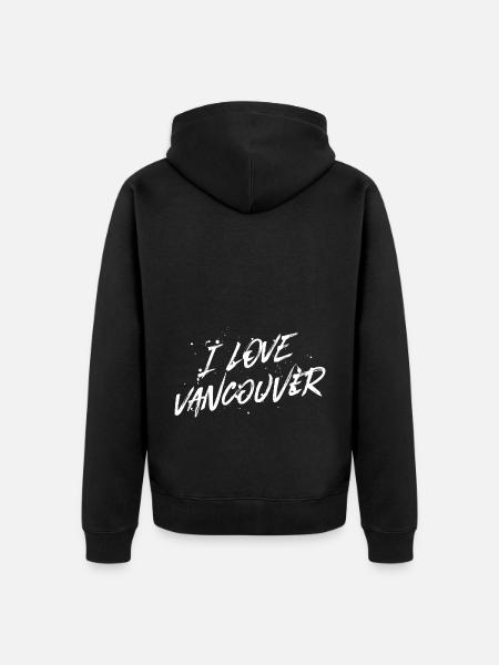I Love Vancouver - Unisex Premium Organic Zip Hoodie - black