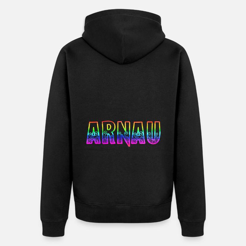 Arnau RS Arc-en-ciel - Veste à capuche bio Premium Unisexe - noir