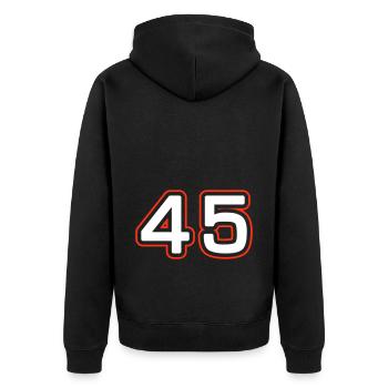 Symbole numérique 45 - Veste à capuche bio Premium Unisexe - noir - Dos - Nico (187cm)