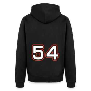 Symbole numérique 54 - Veste à capuche bio Premium Unisexe - noir - Dos - Nico (187cm)