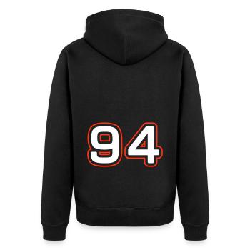 Symbole numérique 94 - Veste à capuche bio Premium Unisexe - noir - Dos - Nico (187cm)