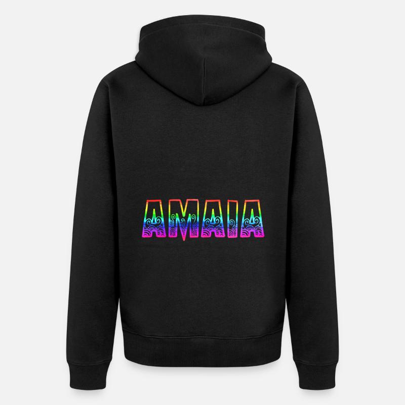 amaia rs arc-en-ciel - Veste à capuche bio Premium Unisexe - noir