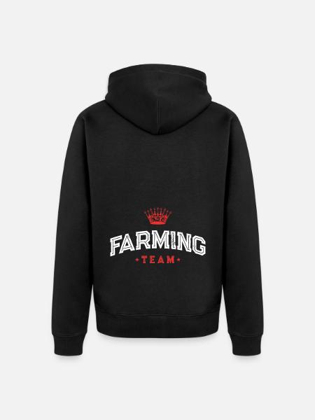 Farming Team - Unisex Premium Bio Zip Hoodie - Schwarz