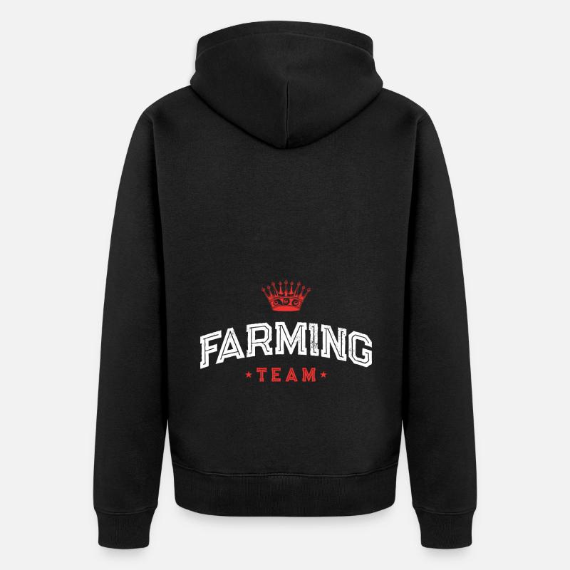 Équipe d’agriculteurs - Veste à capuche bio Premium Unisexe - noir