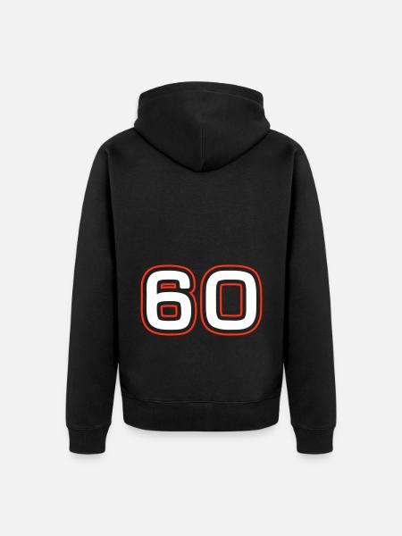 Symbole de 60 chiffres - Veste à capuche bio Premium Unisexe - noir