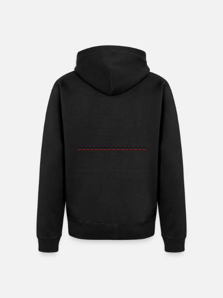 Line dashed - Unisex Premium Organic Zip Hoodie - black