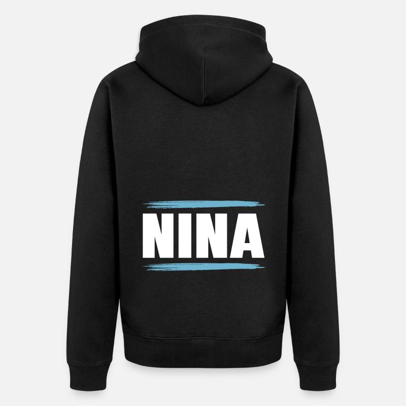 Nina - Veste à capuche bio Premium Unisexe - noir