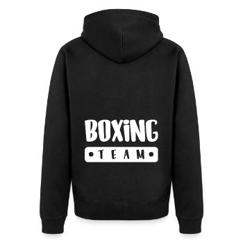 Équipe de boxe - Veste à capuche bio Premium Unisexe - noir - Dos - Nico (187cm)
