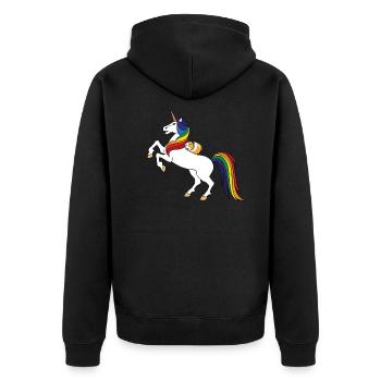 Cochon d'Inde 1 - Veste à capuche bio Premium Unisexe - noir - Dos - Nico (187cm)