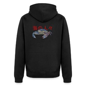 crabe yakuza - Veste à capuche bio Premium Unisexe - noir - Dos - Nico (187cm)