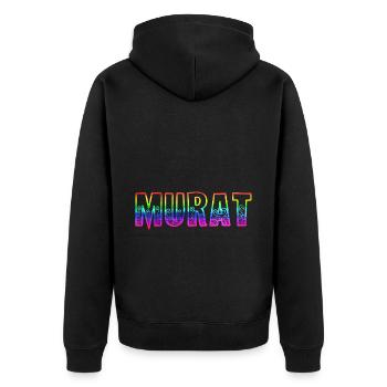 murat rs arc-en-ciel - Veste à capuche bio Premium Unisexe - noir - Dos - Nico (187cm)
