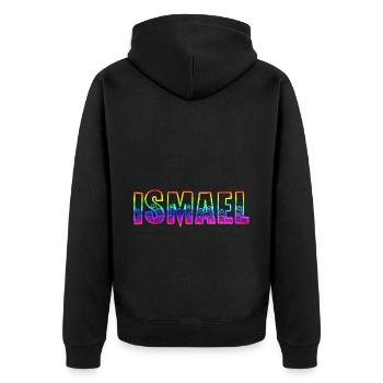 Ismaël RS Arc-en-ciel - Veste à capuche bio Premium Unisexe - noir - Dos - Nico (187cm)