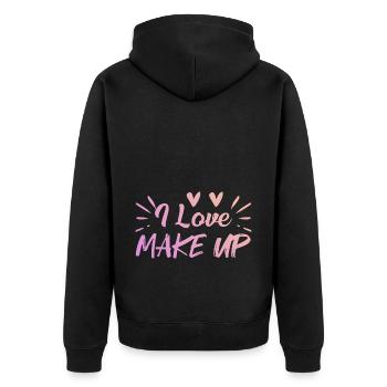 J’adore le maquillage - Veste à capuche bio Premium Unisexe - noir - Dos - Nico (187cm)