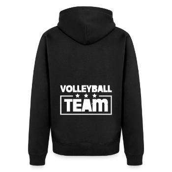 Amorti de l’équipe de volley-ball - Veste à capuche bio Premium Unisexe - noir - Dos - Nico (187cm)