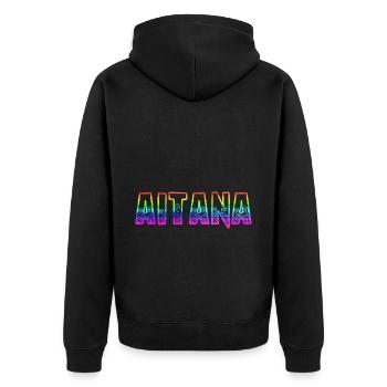 aitana rs arc-en-ciel - Veste à capuche bio Premium Unisexe - noir - Dos - Nico (187cm)