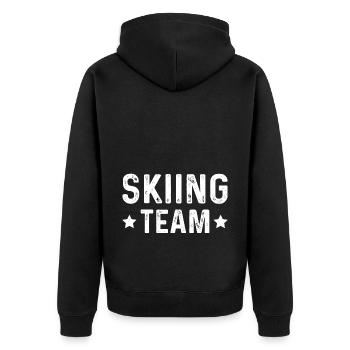 Équipe de ski - Veste à capuche bio Premium Unisexe - noir - Dos - Nico (187cm)