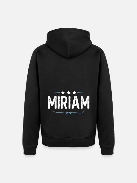 Miriam - Unisex Premium Organic Zip Hoodie - black